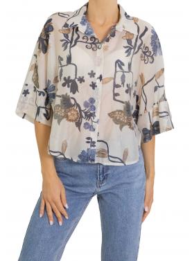 Camicia fantasia floreale manica corta